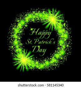 Happy Saint Patrick's Day background. Postcard, card, flyer, banner template