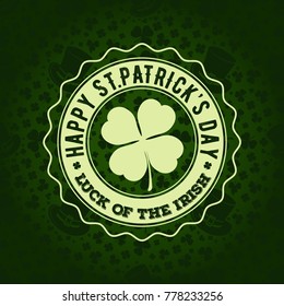 Happy Saint Patrick's Day background. Vector illustration