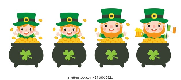 Happy Saint Patrick's Day Clipart, Kid patrick