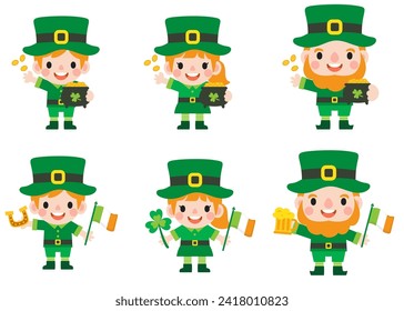 Happy Saint Patrick's Day Clipart, Kid patrick