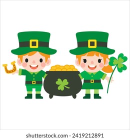 Happy Saint Patrick's Day Clip Art, Kid Patrick