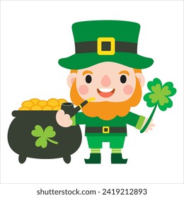 Happy Saint Patrick's Day Clip Art, Kid Patrick