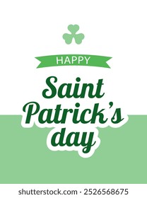 Feliz día de San Patricio, lindo diseño de Vector para Anuncio, póster o tarjeta de felicitación.