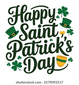 Happy Saint Patrick's Day Design for Print