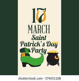 Happy Saint Patricks day design 