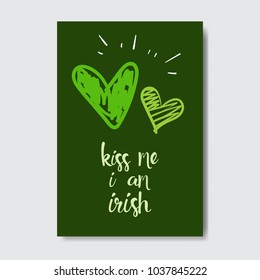 Happy Saint Patrick's Day Doodle Background Cute Greeting Card Design Vector Illustration