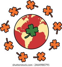 Happy Saint Patrick's Day Element. Vector Illustration in Flat Style.