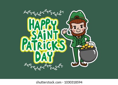 Happy Saint Patrick's Day greeting card.
