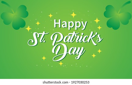 Happy Saint Patrick's Day Greeting card Drawn typography St. Patrick's typography and Background Design
