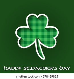 Happy Saint Patrick's Day Greeting Card with shamrock