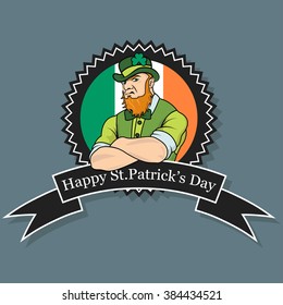 Happy Saint Patrick's Day Greeting Card with Leprechaun