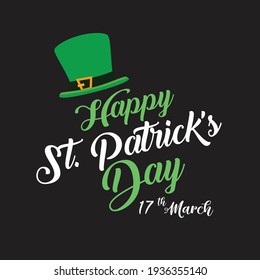 Happy Saint Patrick's Day Hand-drawn lettering