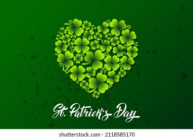 Happy Saint Patricks day handwritten lettering typography. Hand drawn design elements. Logos and emblems for invitation, card.