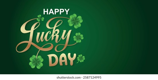 Happy Saint Patrick's day handwritten lettering typography. Hand drawn design elements. Logos and emblems for invitation, card. Vector illustration.