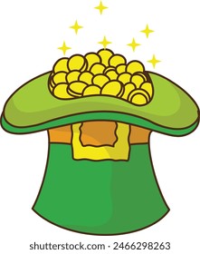 Happy Saint Patrick's Day icon. Isolated Vector Illustration in Minimalist Cartoon Design.