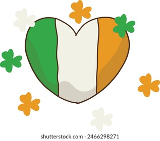 Happy Saint Patrick's Day icon. Isolated Vector Illustration in Minimalist Cartoon Design.