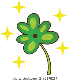 Happy Saint Patrick's Day icon. Isolated Vector Illustration in Minimalist Cartoon Design.