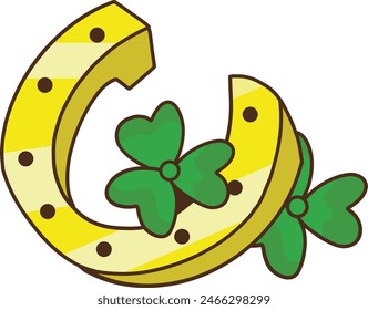 Happy Saint Patrick's Day icon. Isolated Vector Illustration in Minimalist Cartoon Design.