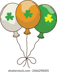 Happy Saint Patrick's Day icon. Isolated Vector Illustration in Minimalist Cartoon Design.