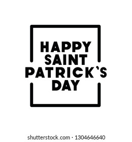 happy saint patrick`s day label frame icons