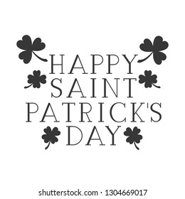 happy saint patrick`s day label isolated icon