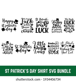 Happy Saint Patrick's Day lettering, Hand sketched Irish celebration design, drawn typography St. Patrick’s badge, black hat and shamrock