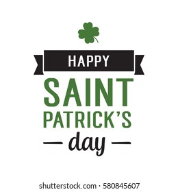 Happy Saint Patricks Day Lettering