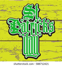 Happy Saint Patrick's day - lettering invitation card