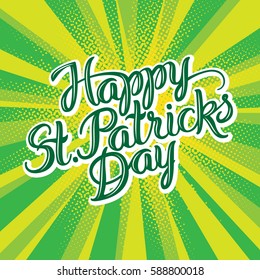 Happy Saint Patrick's day - lettering invitation card