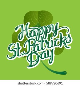 Happy Saint Patrick's day - lettering invitation card