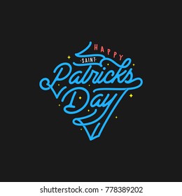 Happy Saint Patricks Day Lettering Design