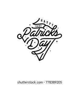 Happy Saint Patricks Day Lettering Design