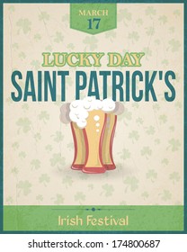 Happy Saint Patricks Day - Light-Colored Party, Celebration Background Template