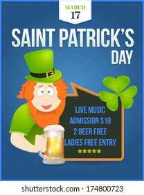 Happy Saint Patricks Day - Light-Colored Party, Celebration Background Template
