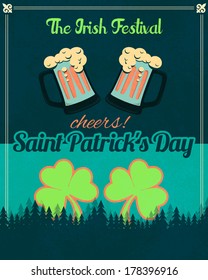 Happy Saint Patricks Day - Light-Colored Party, Celebration Background Template