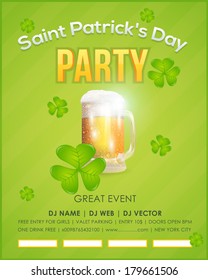 Happy Saint Patricks Day - Light-Colored Party, Celebration Background Template