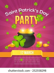 Happy Saint Patricks Day - Light-Colored Party, Celebration Background Template