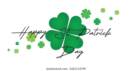 Happy Saint Patrick's Day logotype vector illustration