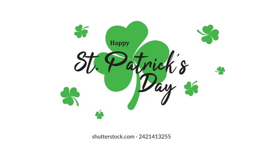 Happy Saint Patrick's Day logotype vector illustration