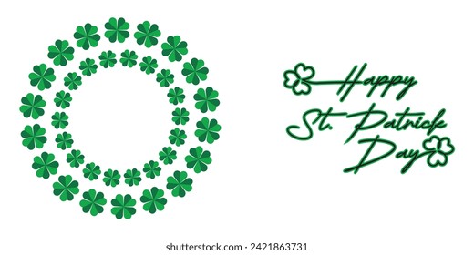 Happy Saint Patrick's Day logotype vector illustration