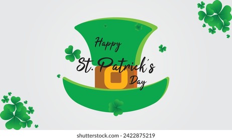 Happy Saint Patrick's Day logotype vector illustration