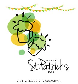 Happy Saint Patricks Day Poster Or Banner Background.