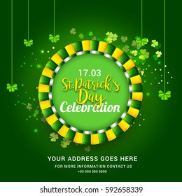 Happy Saint Patricks Day Poster Or Banner Background.