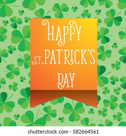 Happy Saint Patrick's Day scatter shamrock card.