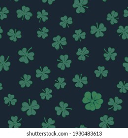 Happy saint Patricks day. Seamless clover. Background for textiles, interior design, for book design, website background.