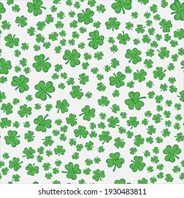 Happy saint Patricks day. Seamless clover. Background for textiles, interior design, for book design, website background.