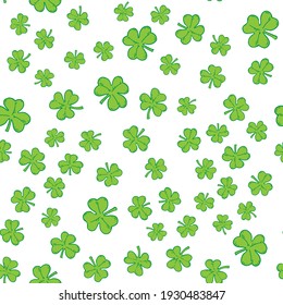 Happy saint Patricks day. Seamless clover. Background for textiles, interior design, for book design, website background.