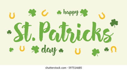 Happy Saint Patrick's Day . St.Patricks Day celebration design. Happy St.Patricks lettering typography. St.Patricks beer festival banner