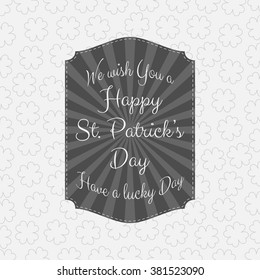 Happy Saint Patricks Day striped Banner