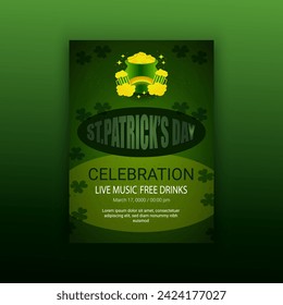 Happy Saint Patrick's Day Template Design. St. Patrick's Party Day .